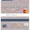 Editable Australia Colonial First State Bank mastercard debit card Templates in PSD Format