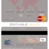 Editable Australia HSBC bank mastercard debit card Templates in PSD Format