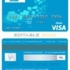 Editable Australia Rural Bank visa card debit card Templates in PSD Format