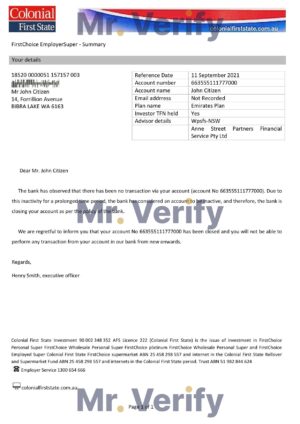 Australia Editable Template 4 Download Australia Colonial First State Bank Reference Letter Templates | Editable Word