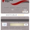 Editable Austria BAWAG PSK bank visa card debit card Templates in PSD Format
