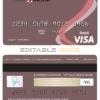 Editable Austria Bank Austria visa card debit card Templates in PSD Format