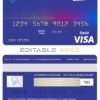Fillable Azerbaijan Amrahbank bank visa card debit card Templates | Layer-Based PSD