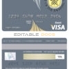 Fillable Bahamas The Central bank visa card debit card Templates | Layer-Based PSD
