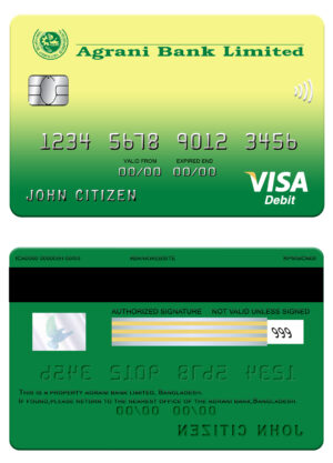 Bangladesh Editable Template 10 Editable Bangladesh Agrani bank visa card Templates in PSD Format