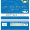 Editable Barbados Caribbean Development Bank visa card debit card Templates in PSD Format
