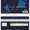 Editable Belgium AXA bank visa card debit card Templates in PSD Format