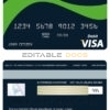 Editable Belize Belizebank visa card debit card Templates in PSD Format