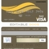 Editable Belize Commerzbank visa card debit card Templates in PSD Format