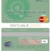 Fillable Benin Bank of Africa mastercard debit card Templates | Layer-Based PSD