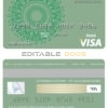 Editable Benin Bank of Africa visa card debit card Templates in PSD Format