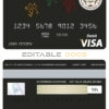Editable Bhutan National Bank visa card debit card Templates in PSD Format