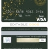 Editable Bolivia Banco Central de Bolivia bank visa card debit card Templates in PSD Format