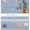 Fillable Bosnia and Herzegovina Central Bank mastercard debit card Templates | Layer-Based PSD