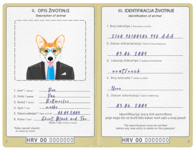 Bosnia and Herzegovina dog Fake PSD Passport | Instant Download