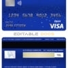 Editable Brazil Banco do Brasil bank visa card debit card Templates in PSD Format