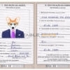 Brazil dog Fake PSD Passport | Instant Download