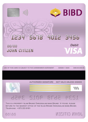 Fillable Brunei Bank Islam Brunei Darussalam bank visa card debit card Templates