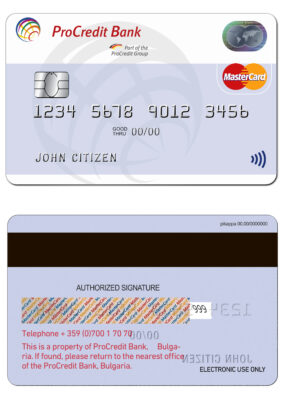 Fillable Bulgaria ProCredit Bank mastercard Templates