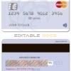 Fillable Bulgaria ProCredit Bank mastercard Templates | Layer-Based PSD