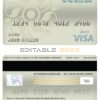 Fillable Burkina Faso Ecobank bank visa card debit card Templates | Layer-Based PSD