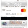 Editable Burkina Faso The Central Bank of West African States bank mastercard debit card Templates in PSD Format