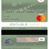 Editable Burundi Bank of the Republic of Burundi mastercard debit card Templates in PSD Format