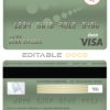 Fillable Burundi Bank of the Republic of Burundi visa card debit card Templates | Layer-Based PSD