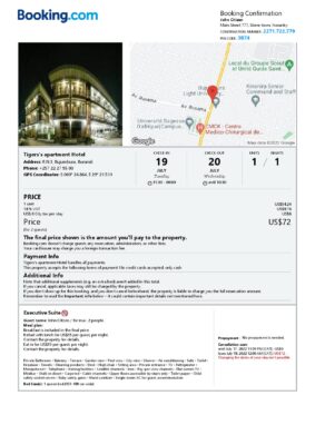 Editable Burundi Hotel Booking Form Template | Fillable PDF