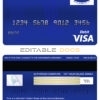 Editable Burundi Credit Bank of Bujumbura bank visa card debit card Templates in PSD Format