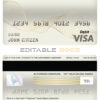 Fillable Cambodia Foreign Trade Bank of Cambodia bank visa card debit card Templates | Layer-Based PSD