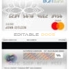 Editable Cameroon BGFI bank mastercard debit card Templates in PSD Format