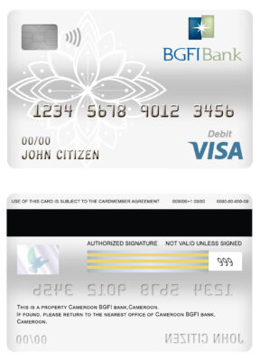 Fillable Cameroon BGFI bank visa card debit card Templates