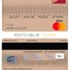 Fillable Canada CIBC bank mastercard debit card Templates | Layer-Based PSD