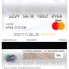 Editable Canada JP Morgan Chase bank mastercard debit card Templates in PSD Format