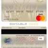 Fillable Central African Republic Bank of Central African States (BEAC) bank mastercard debit card Templates | Layer-Based PSD