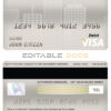 Editable Chile Banco del Estado de Chile bank visa card debit card Templates in PSD Format