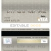 Editable China Development bank visa card debit card Templates in PSD Format
