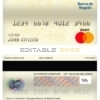 Fillable Colombia Banco de Bogotá bank mastercard debit card Templates | Layer-Based PSD