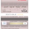 Fillable Colombia Scotiabank Colpatria bank visa card debit card Templates | Layer-Based PSD