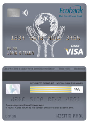 Fillable Congo Ecobank bank visa card debit card Templates