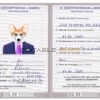 Congo dog Fake PSD Passport | Instant Download