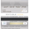 Editable Costa Rica The Bank of Costa Rica bank visa card debit card Templates in PSD Format