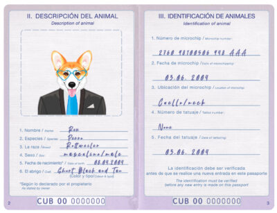 Cuba dog Fake PSD Passport | Instant Download