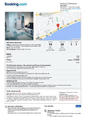 Cyprus Editable Templates 1 Customizable Cyprus Airbnb Reservation Template | Word & PDF Formats