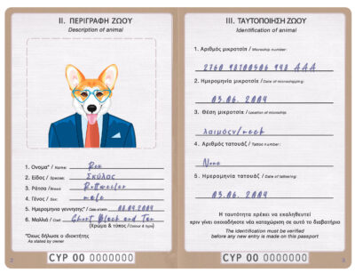 Cyprus dog Fake PSD Passport | Instant Download