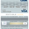 Fillable Czech Republic Československá Obchodní bank visa card debit card Templates | Layer-Based PSD