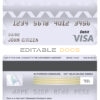 Fillable Denmark Nykredit bank visa card debit card Templates | Layer-Based PSD