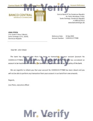 Download Dominica Central Bank Reference Letter Templates | Editable Word