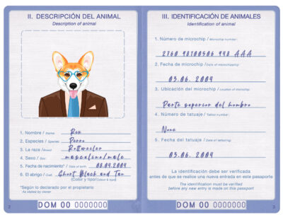 Dominican Republic dog Fake PSD Passport | Instant Download
